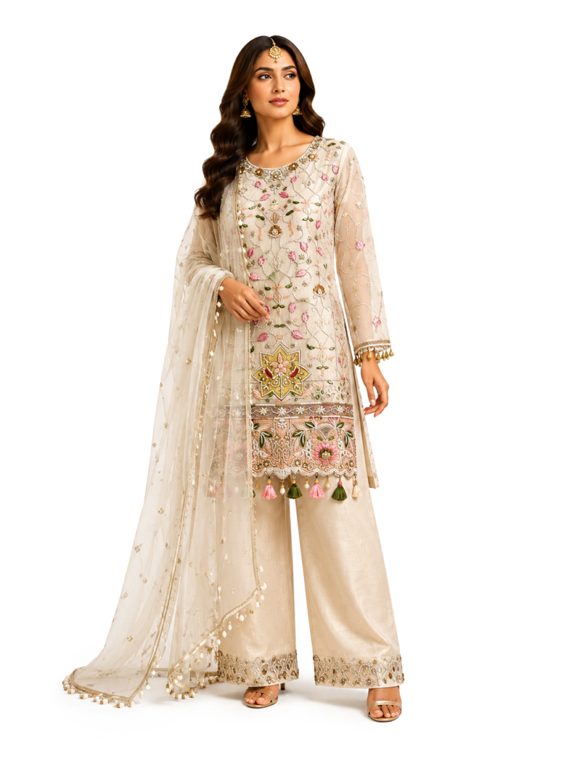 Ivory Tissue Pant & Trouser Suit