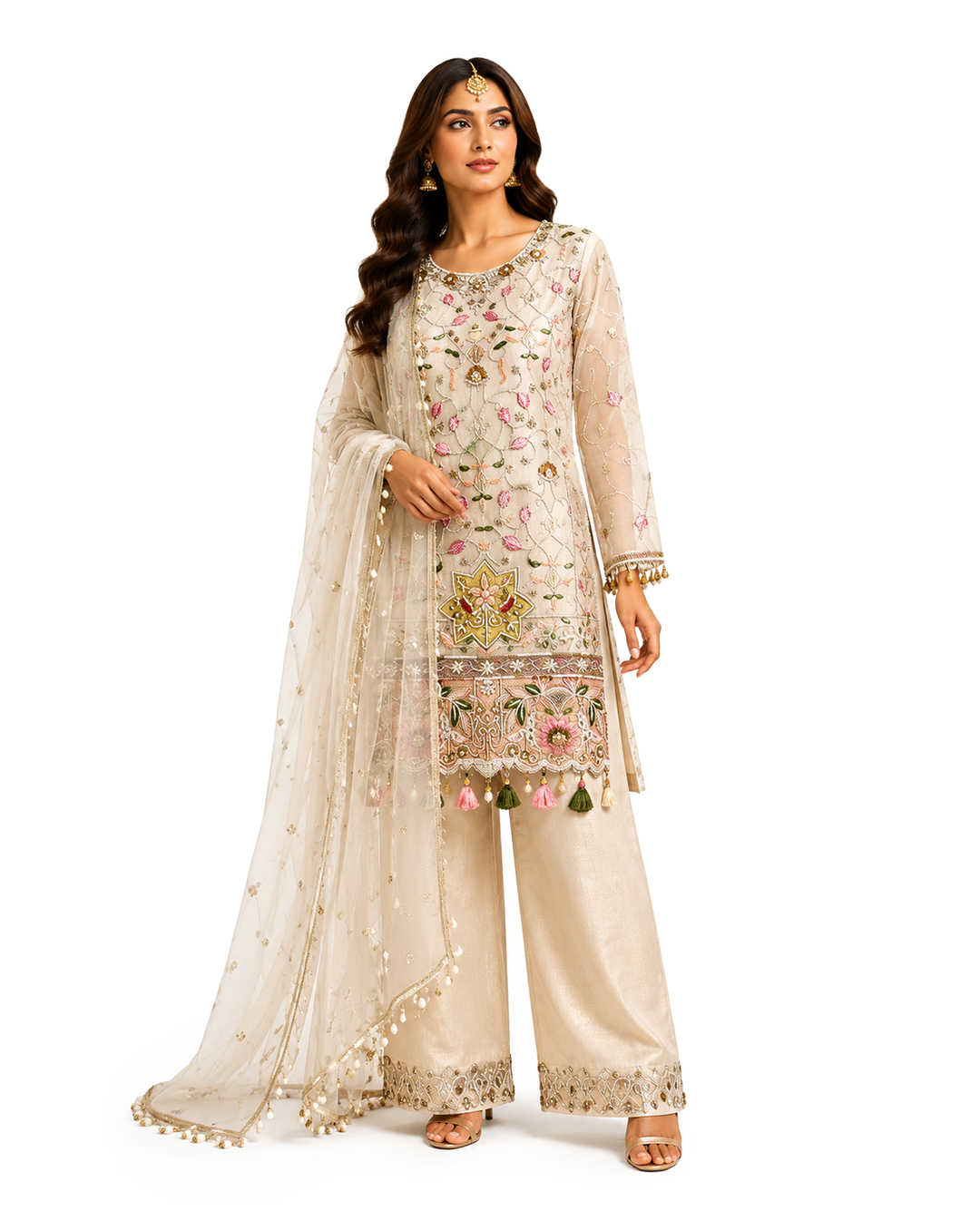 Ivory Tissue Pant & Trouser Suit
