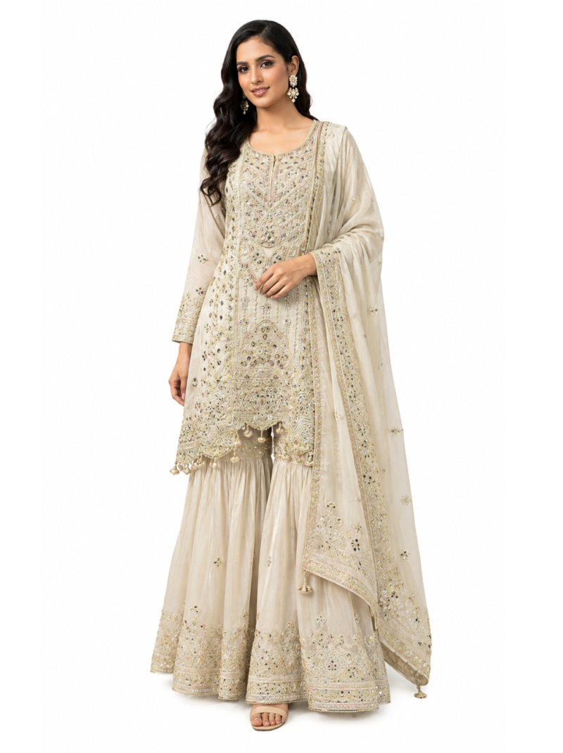 Ivory Shimmer Garara
